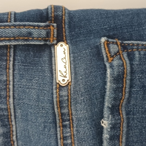 KanCan Los Angeles Twisted Seam raw hem distressed skinny jeans size 26 - Picture 3 of 9